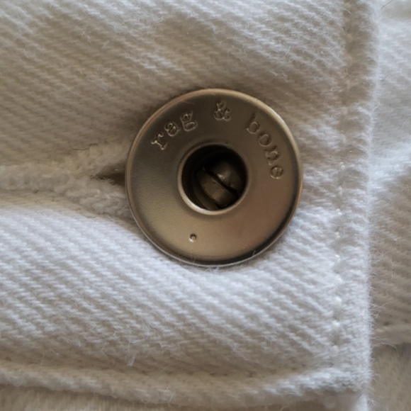 Rag & Bone white front button denim mini size 28 - Picture 5 of 8